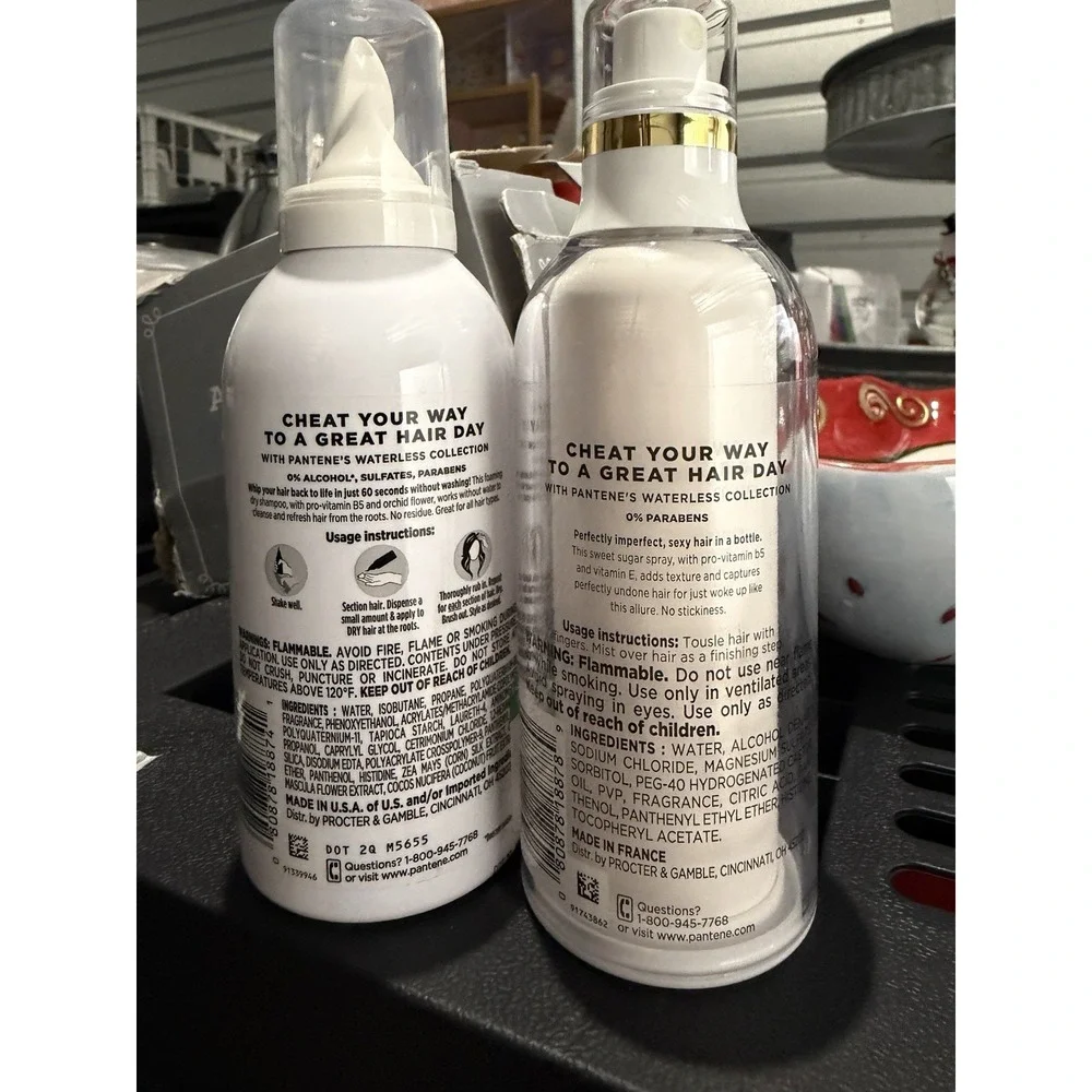 Pantene Pro V Cheat Day Dry Shampoo Foam 5.9 oz. & Perfectly Undone Hair Spray